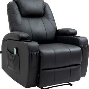 CLP Galena Massage-Sessel mit Heizung, Rücken- und Beinmassage, echtes Leder