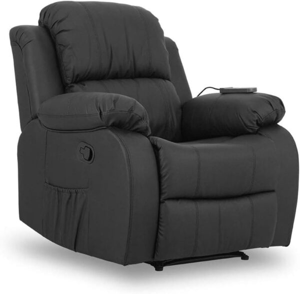 Don Descanso Trevi Black Relax Massagesessel 160° 8 Motoren Wärme 4-Zonen PU