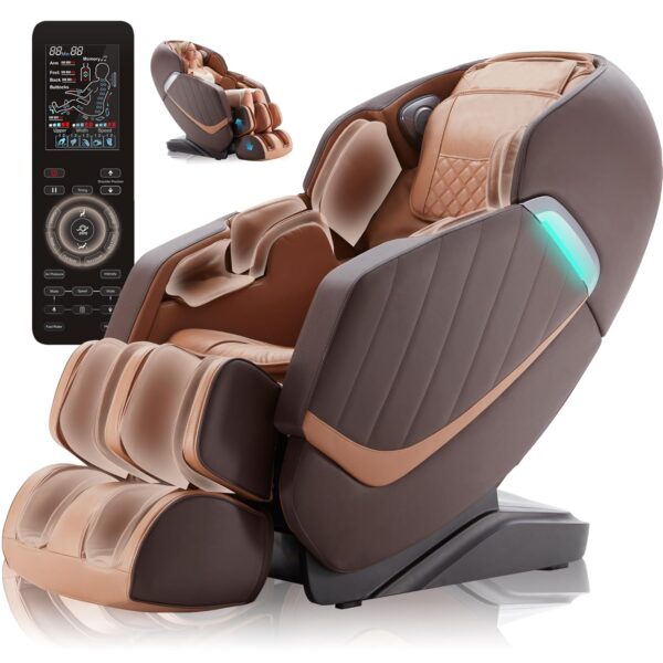 Full Body Massage Chair: Recliner-Massagestuhl mit Shiatsu, Zero Gravity und Wärme, Braun
