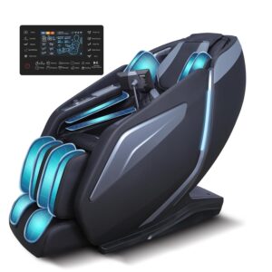 Full Body Massage Chair with Zero Gravity Body Scan 4D Intelligent Shiatsu Massage, Back/Leg Heating with AI Voice Control, Bluetooth Speaker, SL Track Massage, Black