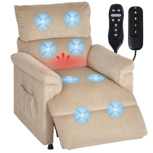 HOMCOM Relaxsessel mit Vibration, Wärme, 3D-Neigefunktion & Memory-Funktion