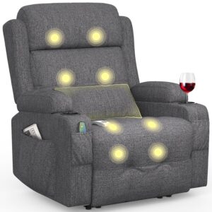 [Marke] Relaxsessel mit Massage, Heizung, elektrischer Höhenverstellung, USB-Anschluss, Getränkehalter, Seitentaschen, TV-Sessel für optimale Entspannung zu Hause – perfekt für...