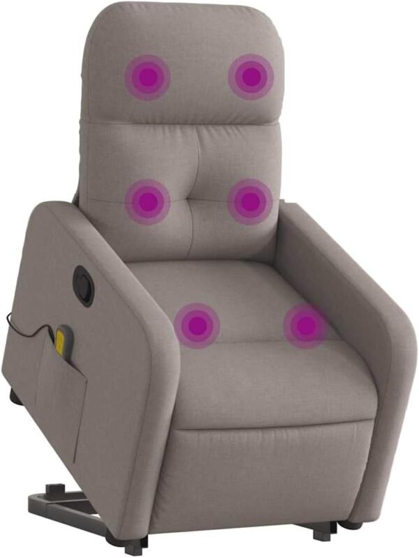 vidaXL Massage-Sessel mit Aufstehhilfe, Vibration, Rückenfunktion