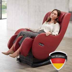 WELCON EASYRELAXX Massage-Sessel Rot L-Form 3D Knetmassage