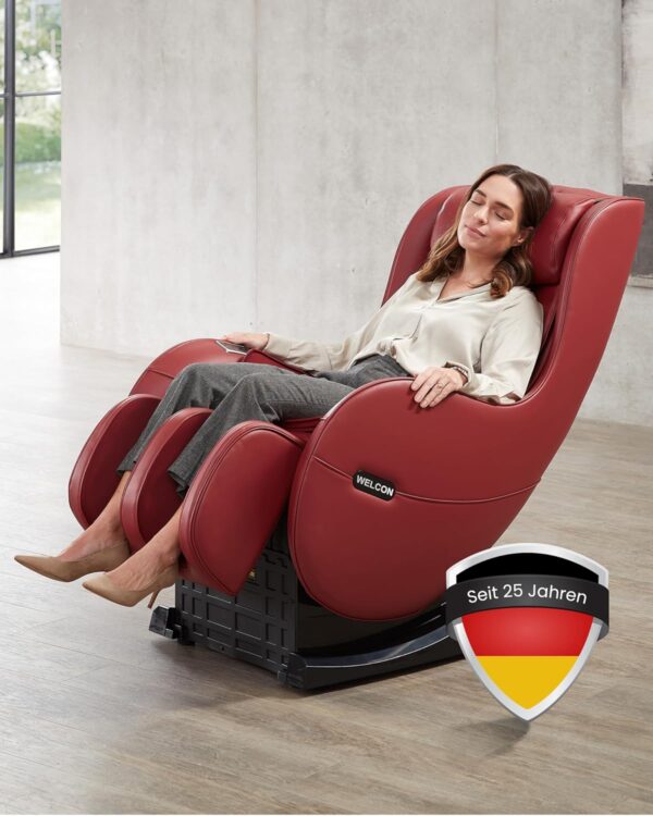 WELCON EASYRELAXX Massage-Sessel Rot L-Form 3D Knetmassage
