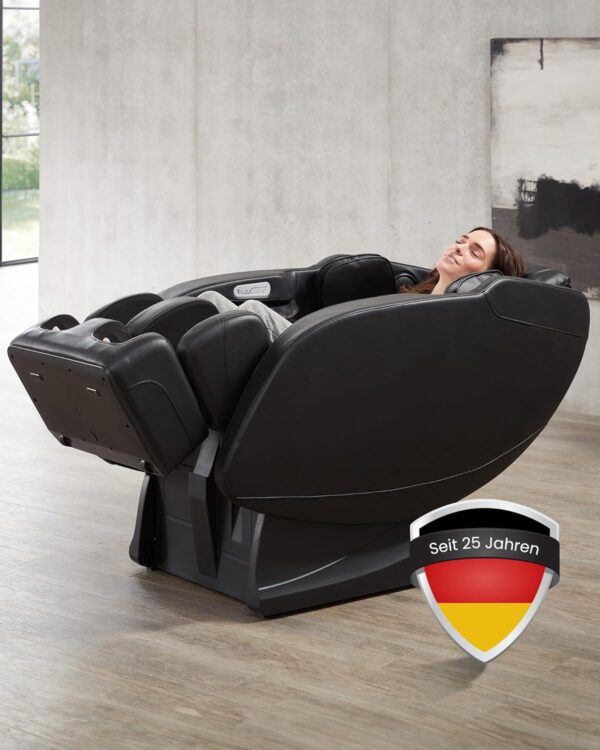 WELCON Prestige II Massagestuhl Schwarz – 3D-Massage, Zero Gravity, Wärme, 6 Programme